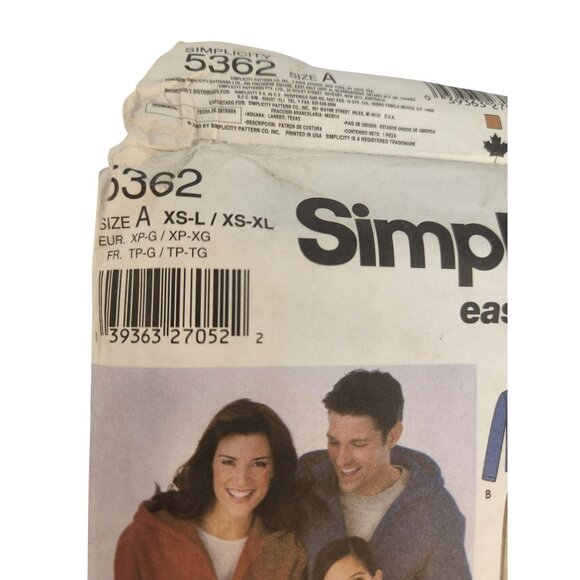 Simplicity 4803 & 5362 Easy-To-Sew Adult & Child Patterns XS-XXXL Craft Set - Picture 10 of 12